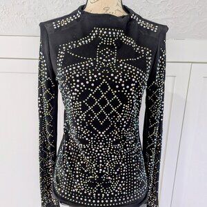 Stone Studded Sheer Top